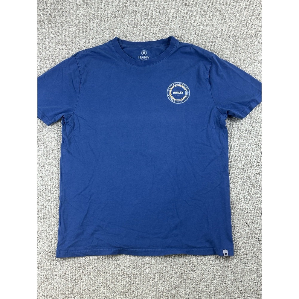 Hurley Est. 1999 Trademark Logo Men's Tshirt Size Medium Blue Beach Outdoors